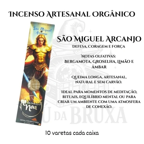 Incenso Orgânico Esotéricos NOA - Natural e vegano com óleos essenciais