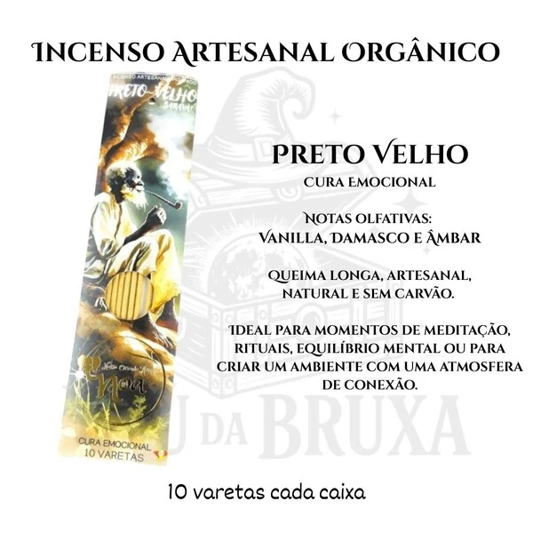 Incenso Orgânico Orixás NOA - Natural e vegano com óleos essenciais