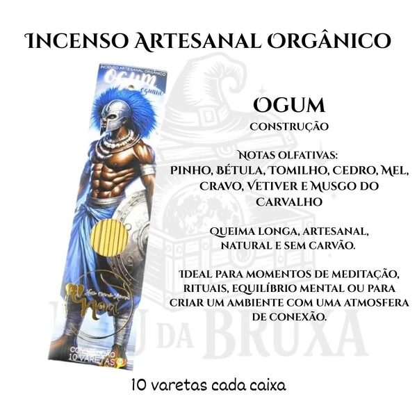Incenso Orgânico Orixás NOA - Natural e vegano com óleos essenciais