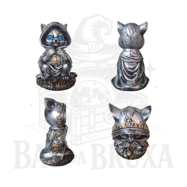 Gato Bruxo segurando a Capa (Wicca)