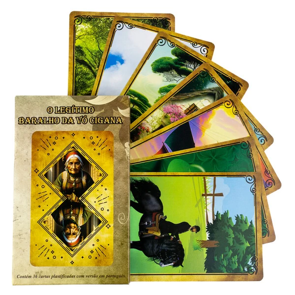 O Legítimo Baralho da Vó Cigana 36 Cartas Plastificadas Com Manual