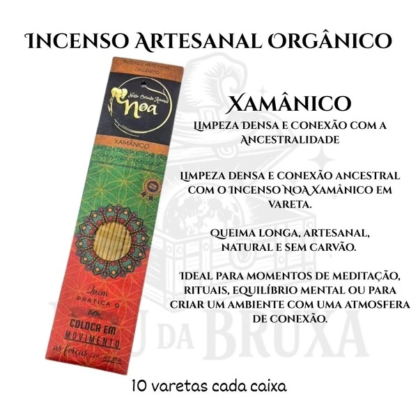 Incenso Artesanal Orgânico NOA - Natural e vegano com óleos essenciais