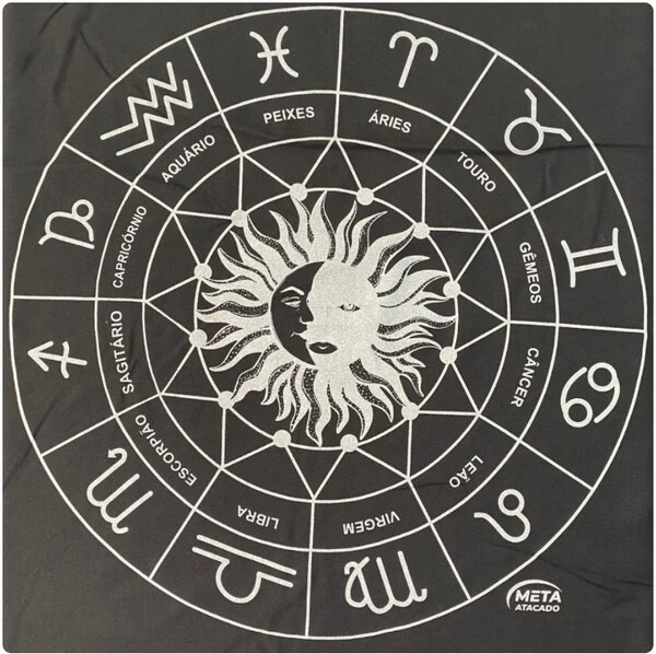 Toalha de Altar Mandala do Zodíaco