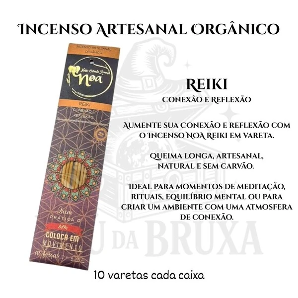 Incenso Artesanal Orgânico NOA - Natural e vegano com óleos essenciais