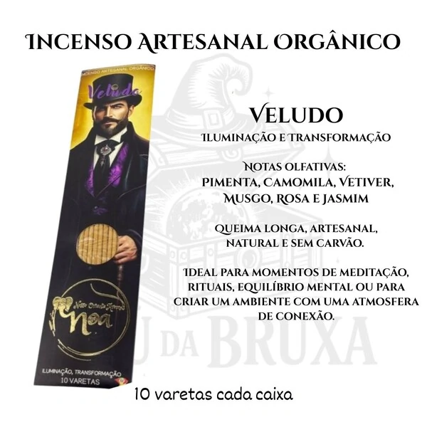 Incenso Orgânico Guardiões NOA - Natural e vegano com óleos essenciais