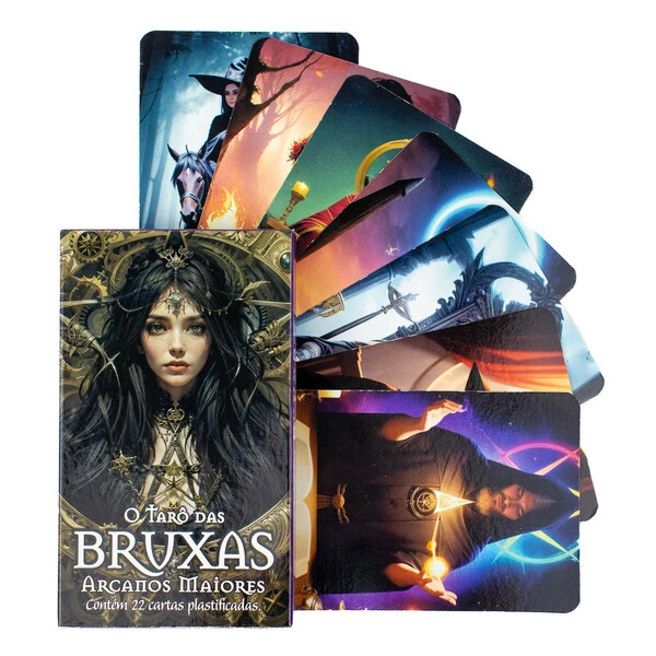 Legitimo Tarot das Bruxas - Arcanos Maiores 22 Cartas Plastificadas