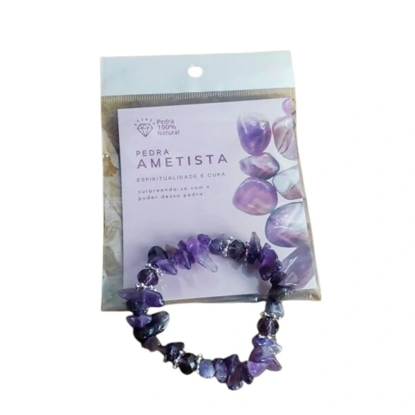 Pulseira Pedra Cascalho - Ametista