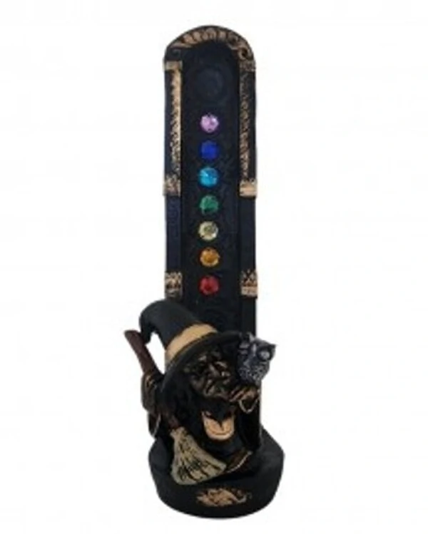 Incensário 7 Chakras Bruxa Com Coruja