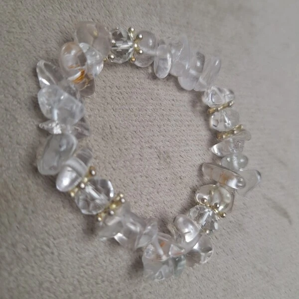 Pulseira Pedra Cascalho - Cristal