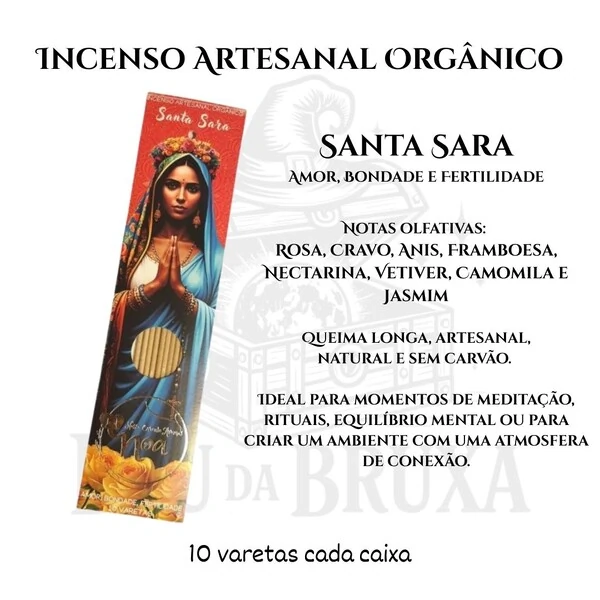 Incenso Orgânico Esotéricos NOA - Natural e vegano com óleos essenciais