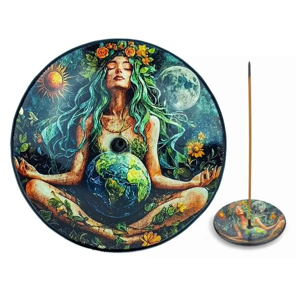 Incensário Gaia Mãe Terra - Pratinho Vidro