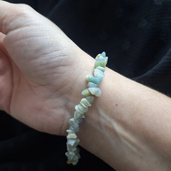 Pulseira Pedra Cascalho - Amazonita