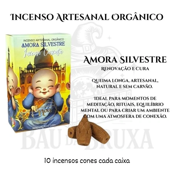 Incenso Cascata dos Monges NOA - Natural e vegano com óleos essenciais