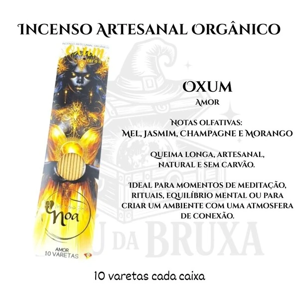 Incenso Orgânico Orixás NOA - Natural e vegano com óleos essenciais
