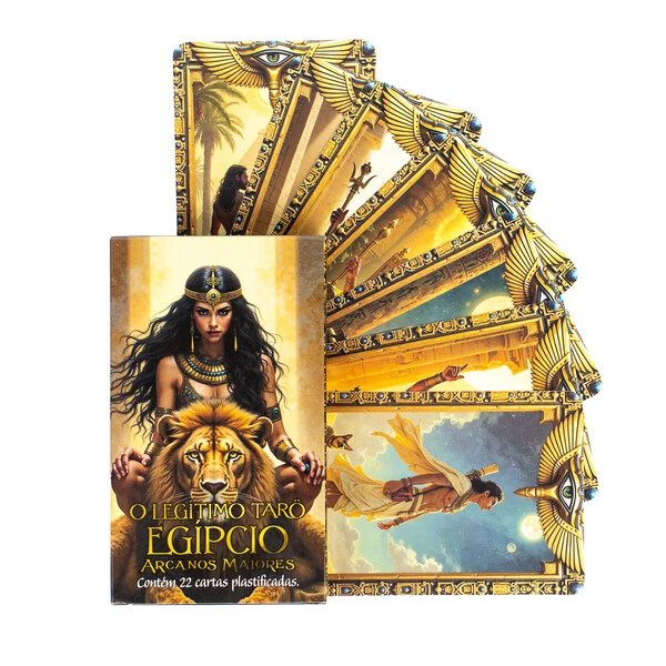 Tradicional Tarot Egípcio - Arcanos Maiores 22 Cartas Plastificadas