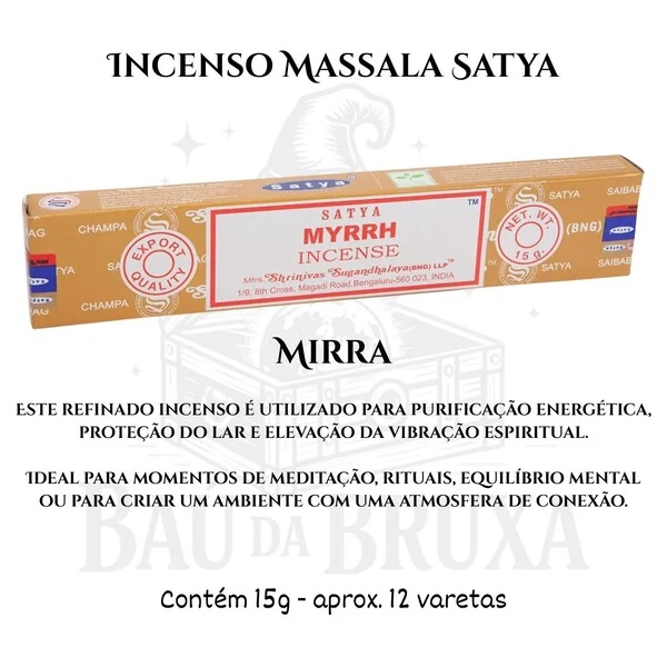 Incenso Indiano Massala da Satya - Aromas marcantes e sofisticados