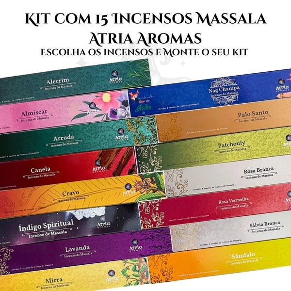 Kit Incensos Massala Atria - Verificar disponibilidade dos aromas