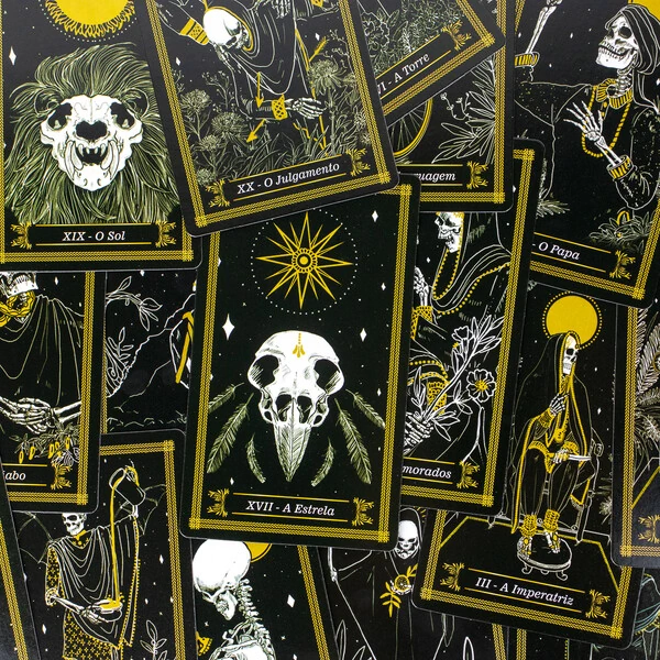 Tradicional Tarot Negro - Arcanos Maiores 22 Cartas Plastificadas