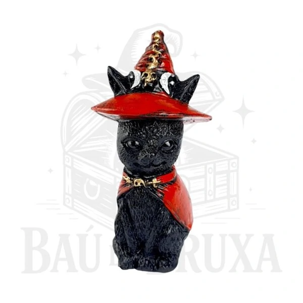 Gato com Chapeu de Bruxa (Wicca)