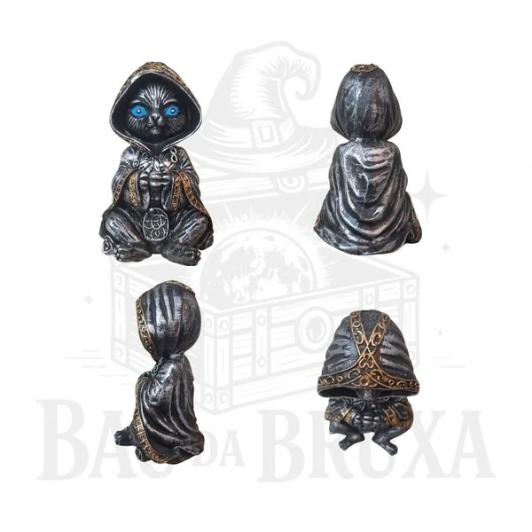 Gato Bruxo com Esfera (Wicca)