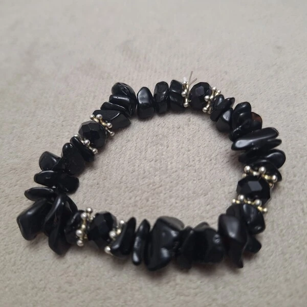 Pulseira Pedra Cascalho - Ônix