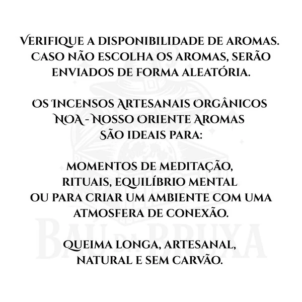 Kit Incensos Orgânicos dos Signos NOA - Verificar disponibilidade dos aromas