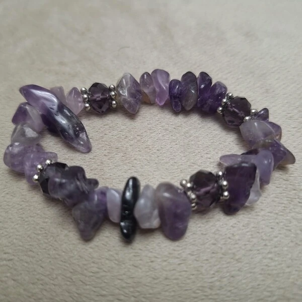 Pulseira Pedra Cascalho - Ametista