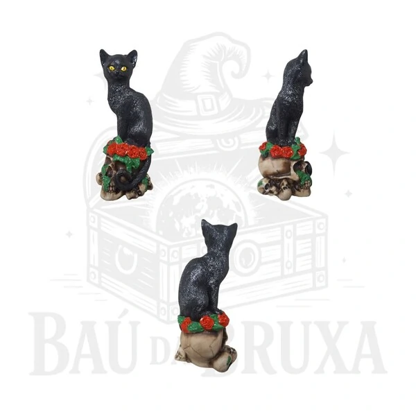 Gato sobre as Caveiras - Um toque místico ao seu espaço