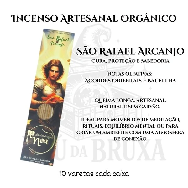 Incenso Orgânico Esotéricos NOA - Natural e vegano com óleos essenciais