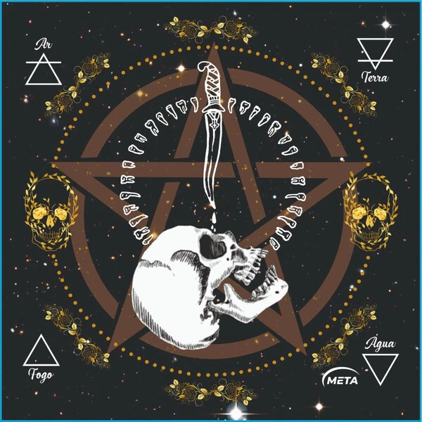 Toalha de Altar Tarot Negro