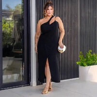 Vestido Midi Alça Corrente Plus Size
