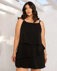 Vestido Macaquinho Camadas Alças