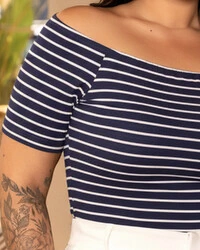 Blusa Plus Size Cigana Nautica Listrada