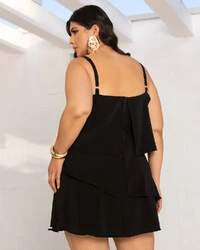 Vestido Macaquinho Camadas Alças