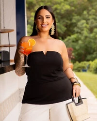 Blusa Plus Size Tomara que Caia