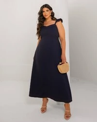 Vestido Midi Plus Size Pespontado