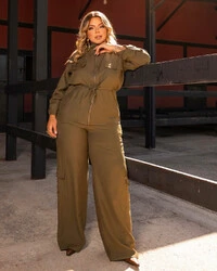 Conjunto Plus Size Parka e Calça Cargo