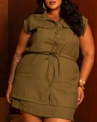 Conjunto Plus Size Parka e Short Saia