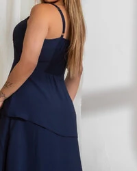 Vestido Plus Size Longo Camadas