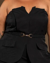 Conjunto Plus Size Tomara que Caia e Short Saia