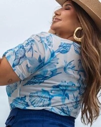 Blusa Plus Size Tule + Cropped