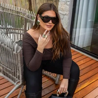 Blusa Plus Size Canelada Assimétrica