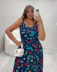 Vestido Longo Plus Size Elastex Lirio