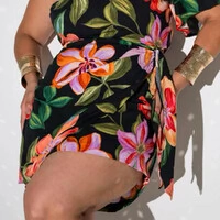 Vestido Plus Size Manga Nula