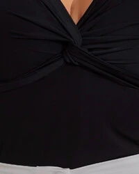 Blusa Plus Size Regata Busto Torcido