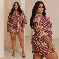 Conjunto Plus Size Kimono e Short Saia