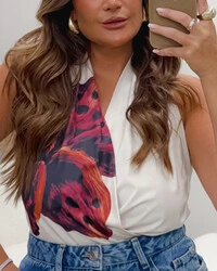 Body Plus Size Estampa Localizada