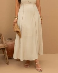 Vestido Midi Plus Size Entremeio