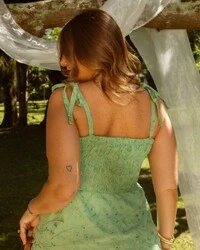 Vestido Plus Size Longo Bordado Lesie