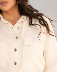 Camisa Plus Size Over Size Baunilha